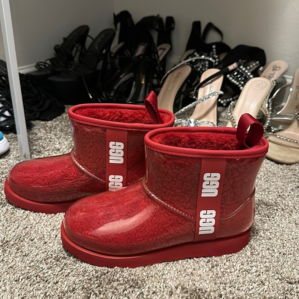 Ugg Classic Clear Mini, Samba Red boots